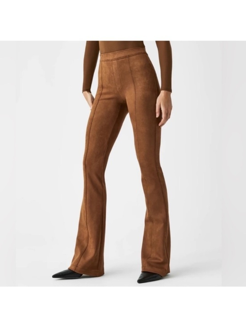 Spanx Faux Suede Flare Pants Women's  small
Rich Caramel Seamed Pull on
